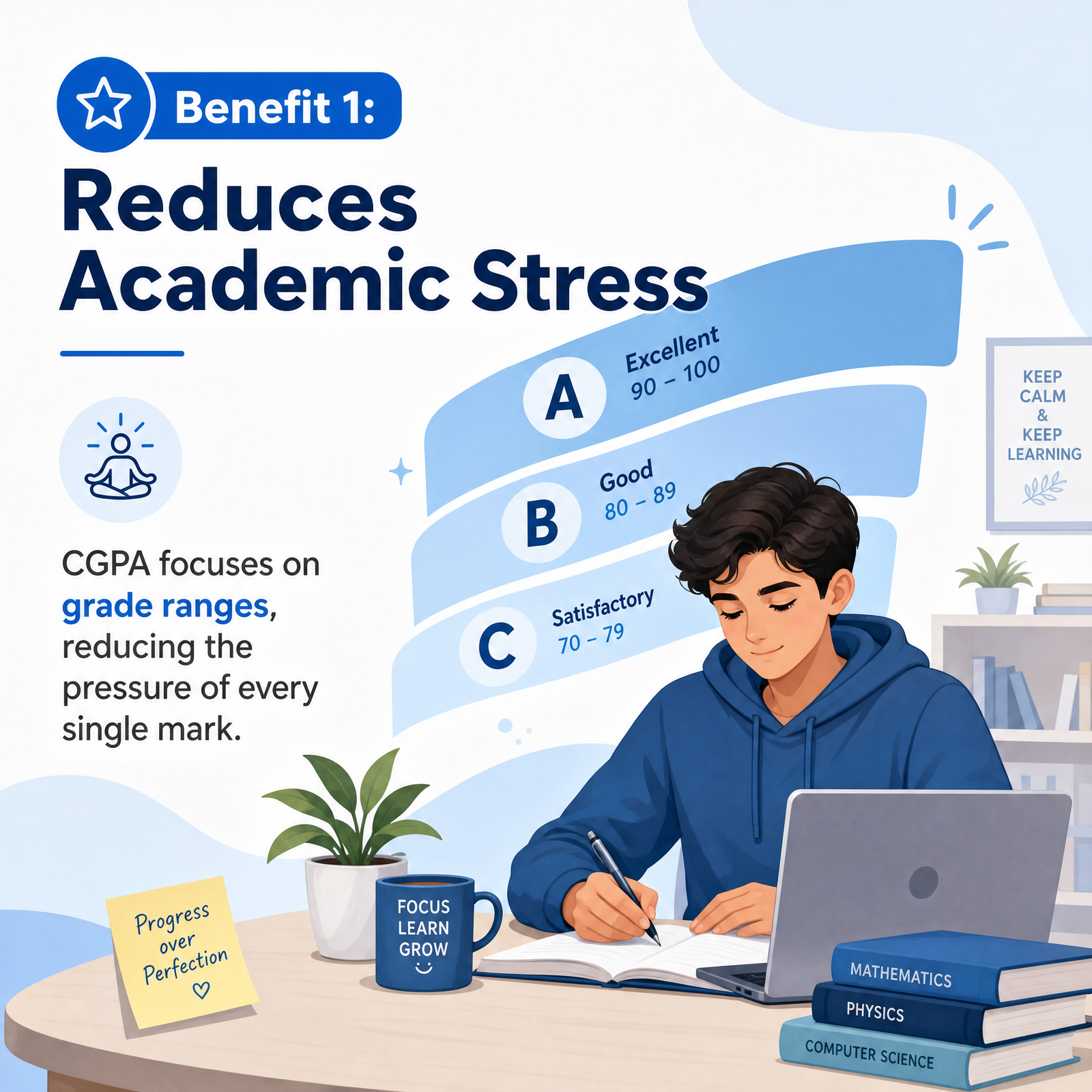 difference between CGPA and percentage, which is better CGPA or percentage, CGPA and percentage explained, why CGPA instead of percentage